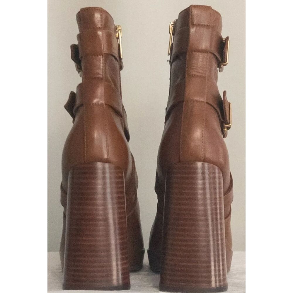 Vince Camuto Boots Leather Cognac brown Sz 9M / EU 40 - Picture 6 of 10